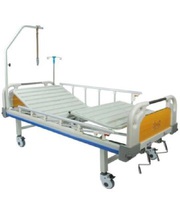 Кровать медицинская функциональная с механическим приводом Е-8 (2 функции) пластик с туалетным устройством ММ-19